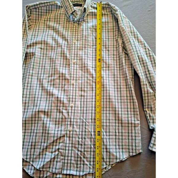 Lands' End No Iron Pinpoint Oxford Button Down Long Sleeve Shirt Medium 15-15.5 - Picture 3 of 8
